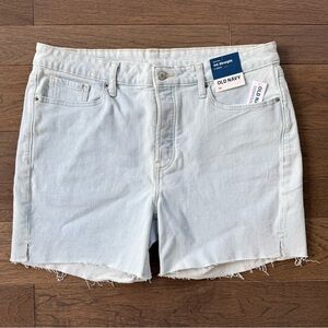 Old Navy Women's Denim High-Rise Button-Fly OG Straight Cut-Off Shorts Size 14